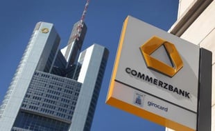 Le siège de Commerzbank à Francfort. La deuxième banque allemande est arrivée à un accord avec les autorités américaines pour payer une amende de 1,45 milliard de dollars pour solder des litiges sur des violations d'embargo
