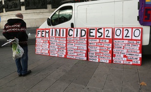Rassemblements a l'appel d'un collectif de syndicats, partis et associations contre les violences sexistes et sexuelles le 25 novembre 2020 à Paris.