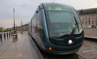 Le 29 avril 2016, tramway à Bordeaux