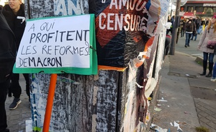 Dans le cortège parisien du 10 décembre 2019 contre la réforme des retraites.