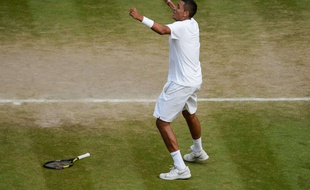 Nick Kyrgios, tombeur de Nadal le 1er juillet 2014 à Wimbledon.