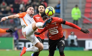 Ismaïla Sarr a été blessé au visage dimanche par Aguilar lors du match entre le Stade Rennais et Montpellier.