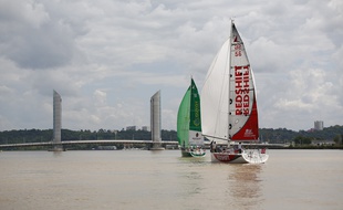 Les skippers ont fait de mini-courses sur la Garonne.