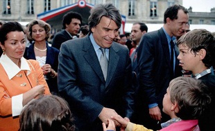 Bernard Tapie à la Garden party de l'Elysée, le 14 juillet 1993.