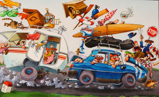 La route des vacances vue par Jean-Jacques Loup