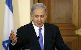 Le Premier ministre israélien Benyamin Netanyahou lors d'une conférence de presse à Nicosie (Chypre), lors d'une visite officielle, le 28 juillet 2015.