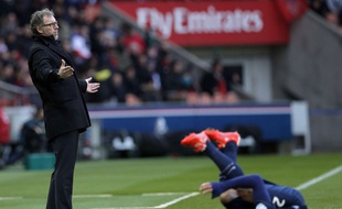 Laurent Blanc n'avait pas prévu le bon scénario, le 14 février 2014 au Parc des Princes.