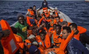 Le bateau de l'ONG espagnole Proactiva Open Arms avec 59 migrants à bord, le 30 juin 2018.