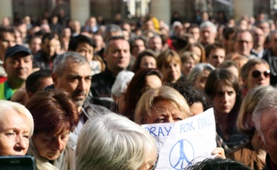 Hommage aux victimes des attentats de Paris, à Bordeaux le 16 novembre 2015