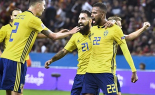 Jimmy Durmaz avec la sélection suédoise contre la Turquie en Ligue des nations à Solna, le 10 septembre 2018.