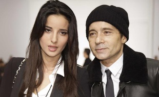 Anissa et Jean-Luc Delarue, à Paris, le 21 janvier 2012.