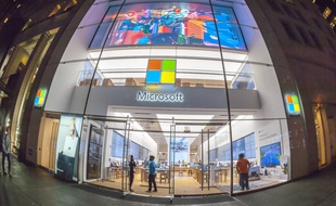 Un magasin Microsoft à New York en 2017.