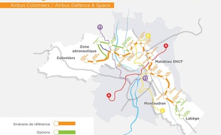 Le tracé de la troisième ligne de métro à Toulouse