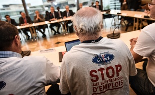 Bruno Le Maire a rencontré les représentants des salariés de Ford lundi à Bordeaux. Credit:UGO AMEZ/SIPA/1810151912