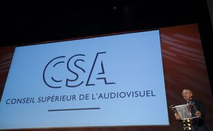 Olivier Schrameck, President du CSA (Conseil superieur de l'audiovisuel) pendant le festival Serie series a Fontainebleau.