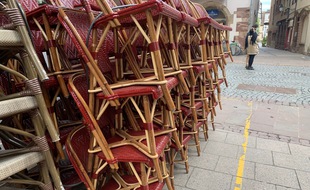 Illustration. Une terrasse à Strasbourg le 16 avril 2021