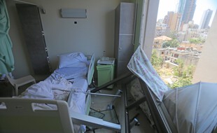 L'hôpital Wardieh, à Beyrouth, le 5 août.