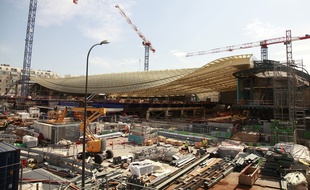 Le chantier des Halles, le 11 juin 2014.