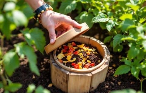 Ce geste simple permet de créer un composteur express (et sans frais) qui régénère la terre tout l’été