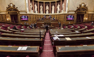 L'hémicycle du Sénat, au palais du Luxembourg, à Paris.