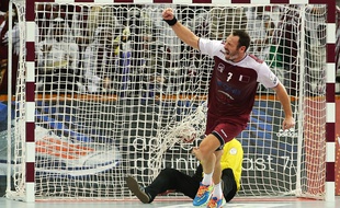 Le handballeur français Bertrand Roiné sous les couleurs de l'équipe nationale du Qatar.