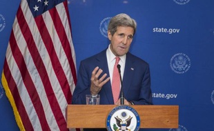 Le secrétaire d'Etat américain John Kerry le 1er août 2014 à New Delhi