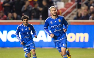 Gignac a encore marqué pour Tigres, cette fois en quart de finale retour de la Ligue des champions de la Concacaf face à Real Salt Lake le 2 mars 2016.