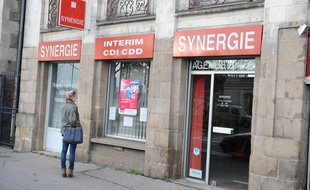 Nantes, le 11/01/2011 Une agence interim Synergie, quai de la fosse