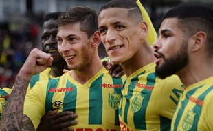 La joie des Nantais après l'ouverture du score de Sala.