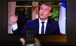 Emmanuel Macron à la télévision, le 15 octobre 2017.