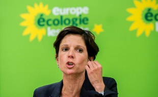 Sandrine Rousseau, tête de liste d'EELV dans le Nord-Pas-de-Calais-Picardie, le 19 août 2015 à Villeneuve-d'Ascq