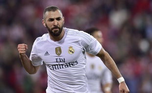 Karim Benzema célèbre un but contre Bilbao, le 23 septembre 2015