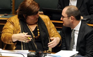 La secrétaire d'Etat belge à la Politique d'asile, la migration et l'intégration sociale, Maggie de Block, le 8 décembre 2011 à Bruxelles (Belgique).