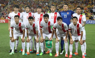 L'équipe de Chine lors de la Coupe d'Asie, en 2016