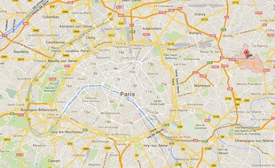 Capture d'écran d'une Google map de Villemomble, en Seine-Saint-Denis.