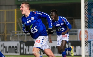 Tout a souri à Dimitri Liénard et au Racing club de Strasbourg lors du derby alsacien contre les SR Colmar (0-3). (Archives)