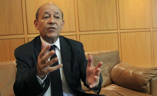 Beyrouth le 13 septembre 2012. interview de Jean Yves Le Drian ministre de la defense lors de sa visite au moyen orient, en Jordanie et au Liban.