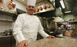 Lyon, le 20 septembre 2012. Paul BOCUSE dans son restaurant de Lyon.