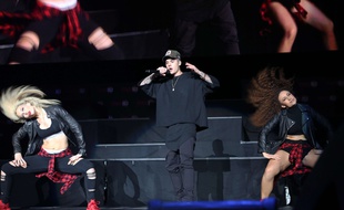 Justin Bieber en concert à Atlanta (Etats-Unis).