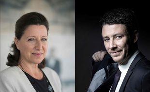 Agnes Buzyn et Benjamin Griveaux. (Photos by Eric Feferberg and JOEL SAGET / AFP)
