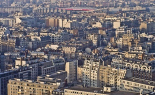 Une vue aérienne du Parc des Princes, en décembre 2013.