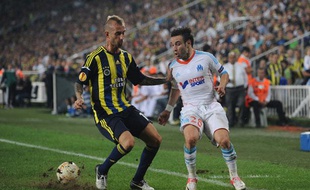 Le Marseillais Mathieu valbuena sur la pelouse de Fenerbahçe, le 20 septembre 2012.