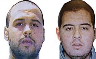 Montage photo. Les frères El Bakraoui. A droite, Ibrahim. A gauche, Khalid.
