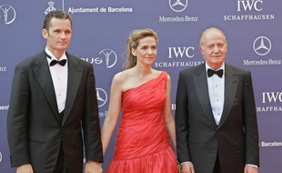 Inaki Urdangarin, Cristina d'Espagne et Juan Carlos 1er le 22 mai 2006 à Barcelone