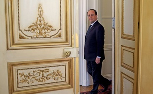 François Hollande à l'Elysée, le 8 mars 2014.