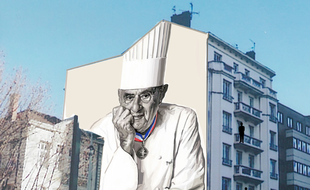 Visuel de la fresque rendant hommage à Paul Bocuse