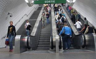 Une station de métro toulousaine. Illustration.