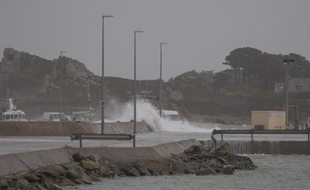 Une tempête dans le Finistère nord, le 5 janvier 2014.