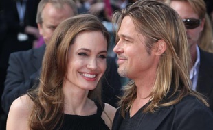 Angelina Jolie et Brad Pitt, à la projection du film «World War Z», à Londres, le dimanche 2 juin 2013.