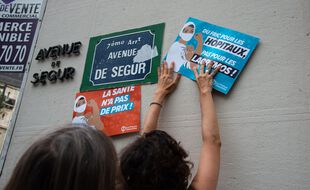 Lors d'une manifestation des personnels de santé en juin. (archives)